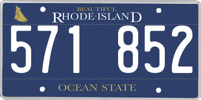 RI license plate 571852