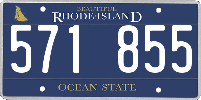 RI license plate 571855