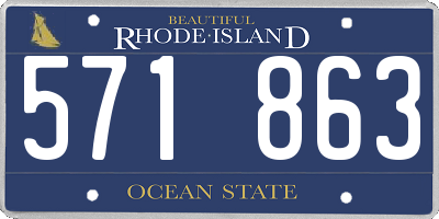 RI license plate 571863