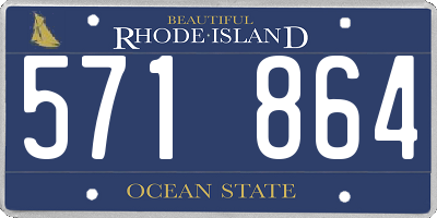 RI license plate 571864