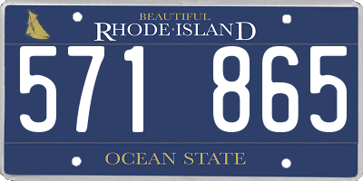 RI license plate 571865