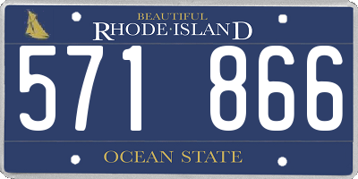 RI license plate 571866