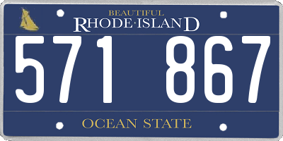RI license plate 571867