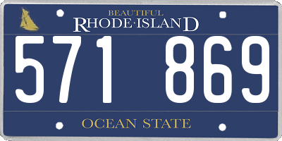 RI license plate 571869