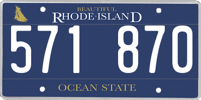 RI license plate 571870