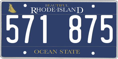 RI license plate 571875