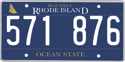 RI license plate 571876
