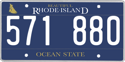 RI license plate 571880