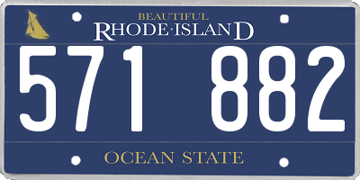 RI license plate 571882