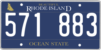 RI license plate 571883
