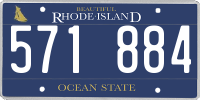 RI license plate 571884