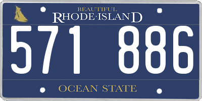 RI license plate 571886