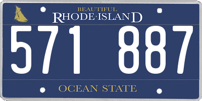 RI license plate 571887