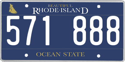 RI license plate 571888