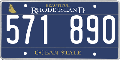 RI license plate 571890