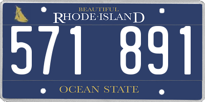 RI license plate 571891