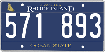 RI license plate 571893