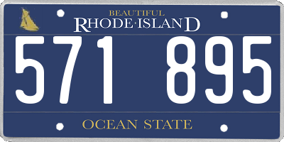 RI license plate 571895