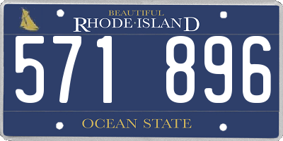 RI license plate 571896