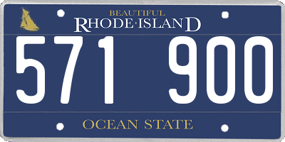 RI license plate 571900