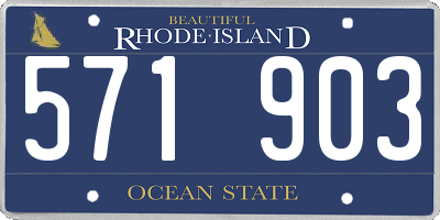 RI license plate 571903