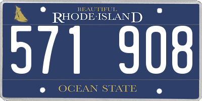 RI license plate 571908