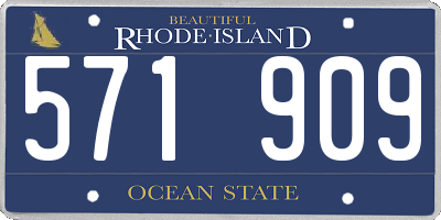 RI license plate 571909