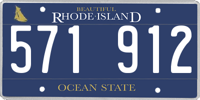 RI license plate 571912