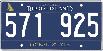 RI license plate 571925