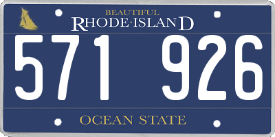 RI license plate 571926