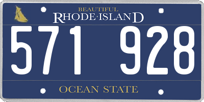 RI license plate 571928