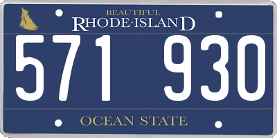 RI license plate 571930
