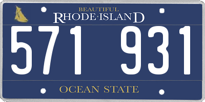 RI license plate 571931