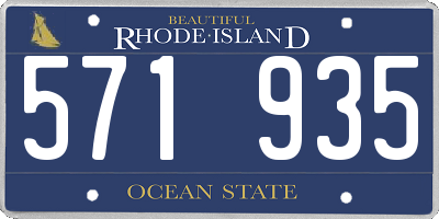 RI license plate 571935