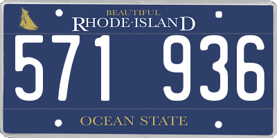 RI license plate 571936
