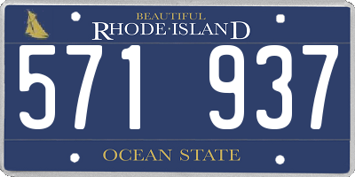 RI license plate 571937