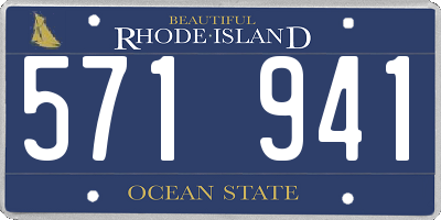 RI license plate 571941