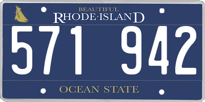 RI license plate 571942