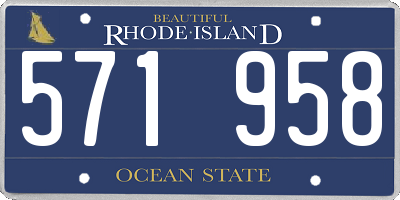 RI license plate 571958