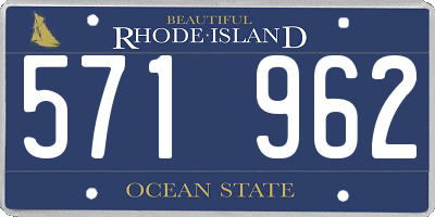 RI license plate 571962