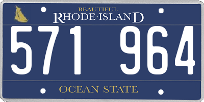 RI license plate 571964