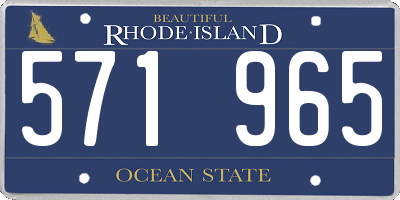 RI license plate 571965