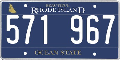 RI license plate 571967