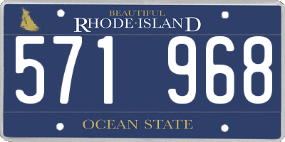 RI license plate 571968