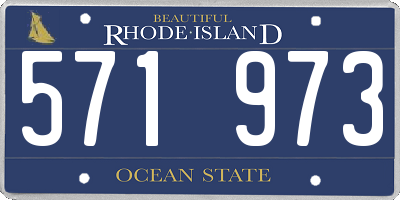 RI license plate 571973