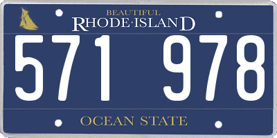RI license plate 571978