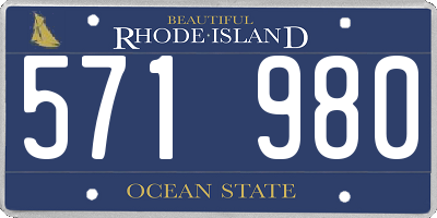 RI license plate 571980