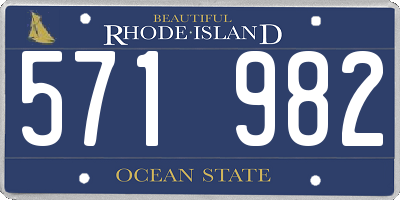 RI license plate 571982
