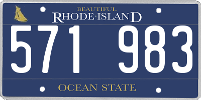 RI license plate 571983