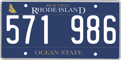 RI license plate 571986